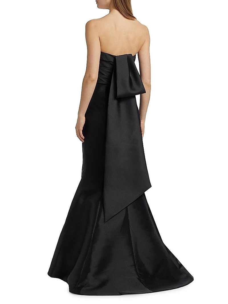 Taffeta Strapless Trumpet Gown