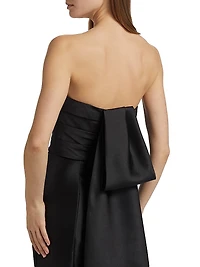 Taffeta Strapless Trumpet Gown