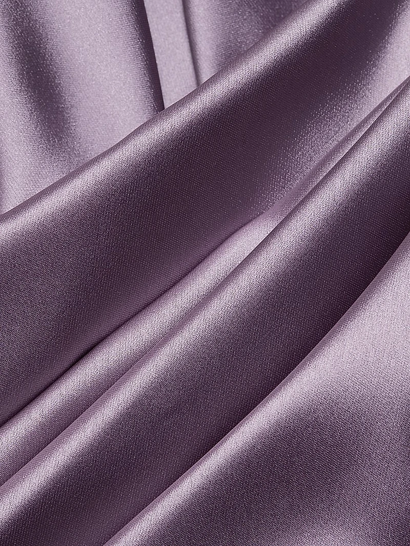 Gathered Satin Strapless Gown