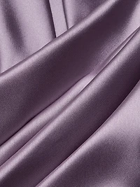 Gathered Satin Strapless Gown