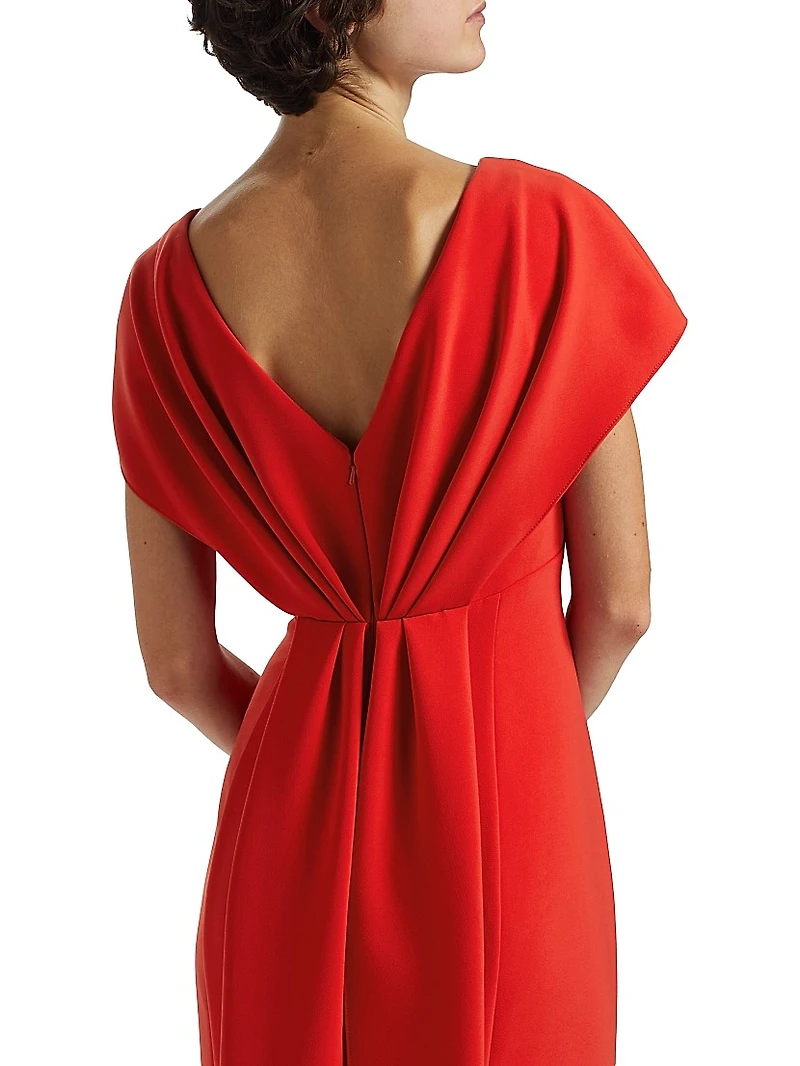 Crêpe V-Neck Mermaid Gown