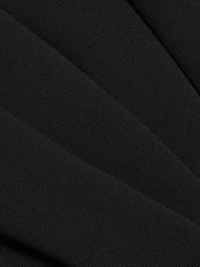 Draped V-Neck Cocktail Dress