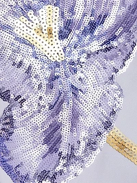 Sequin Floral Strapless Cocktail Dress