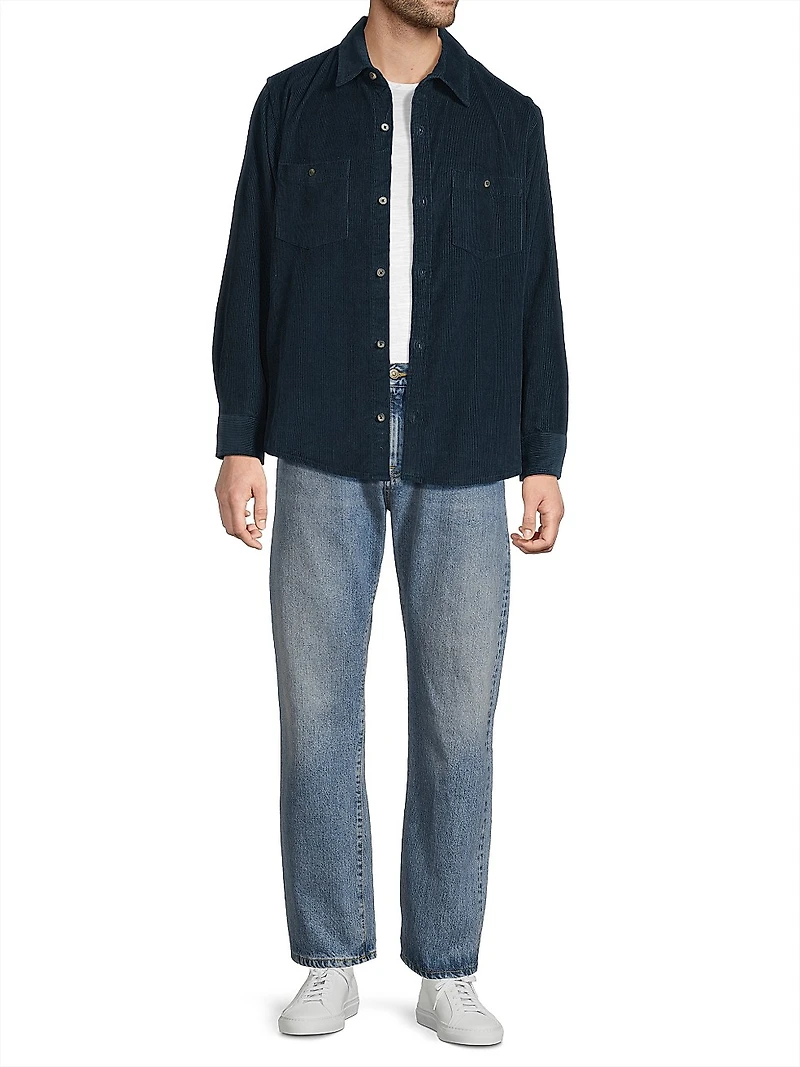 Dreamweaver Washed Denim Mid-Rise Straight-Leg Jeans
