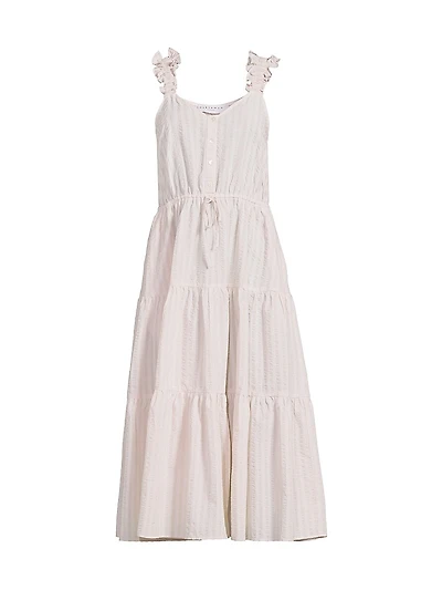 Ophelia Seersucker Midi-Dress