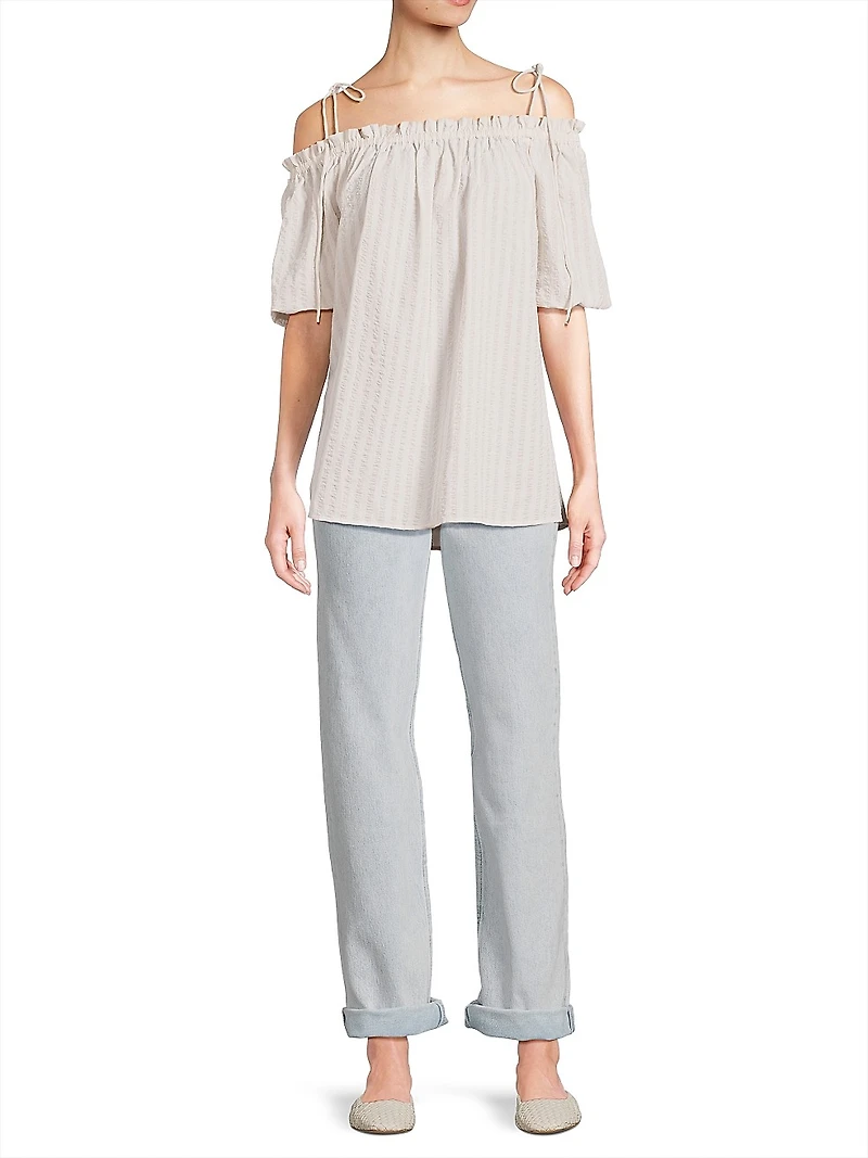 Harmony Cotton Seersucker Top