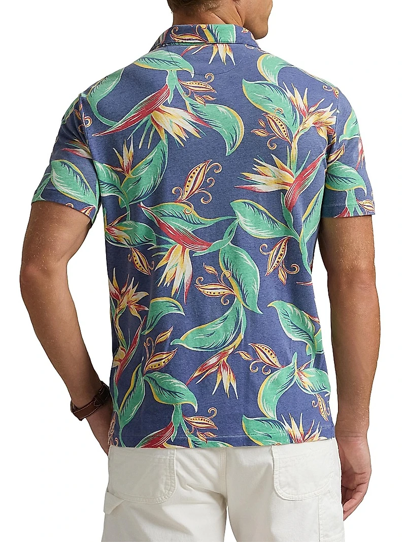 Tropical Slim-Fit Polo Shirt