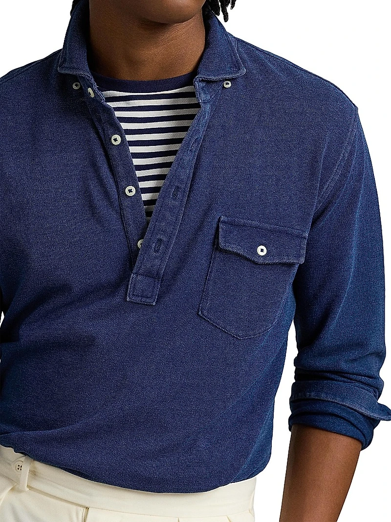 Cotton Mesh Polo Shirt