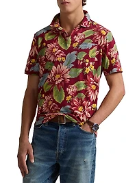 Floral Jersey Polo Shirt