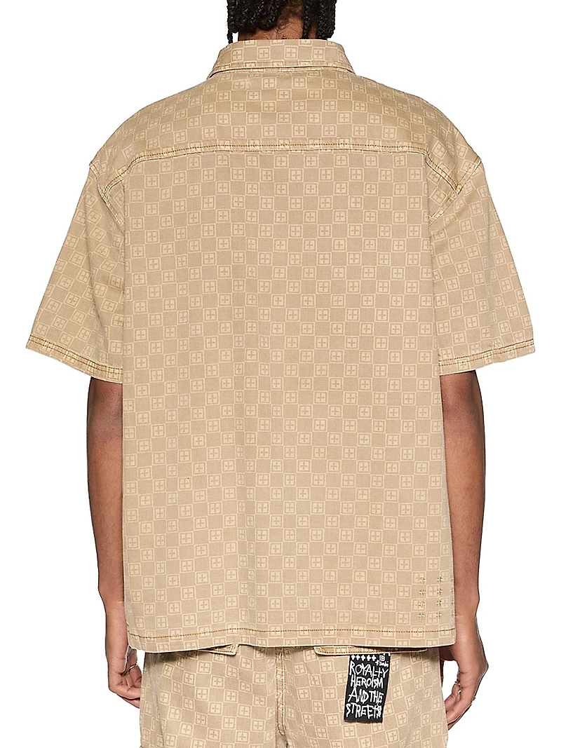 Democrazy Box Denim Button-Front Shirt