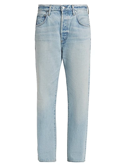 Baretta Mid-Rise Straight-Leg Jeans