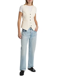 Baretta Mid-Rise Straight-Leg Jeans