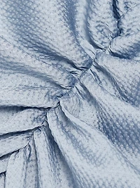 Satin Cinched V-Neck A-Line Gown