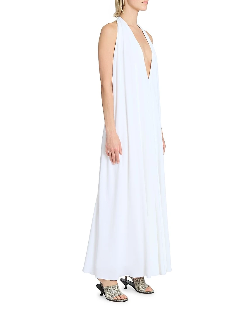 Norma Halter Draped Maxi Dress