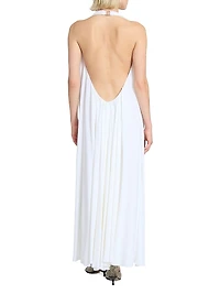 Norma Halter Draped Maxi Dress