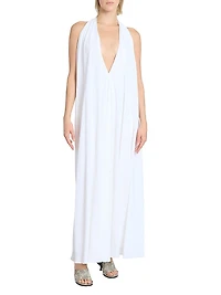 Norma Halter Draped Maxi Dress