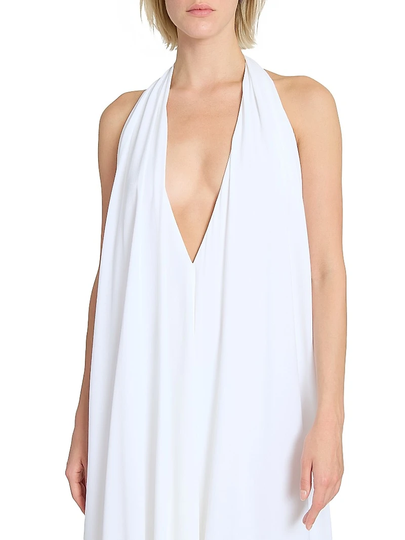 Norma Halter Draped Maxi Dress