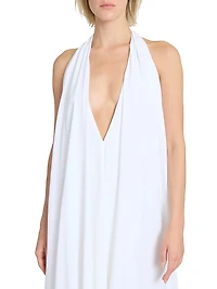 Norma Halter Draped Maxi Dress