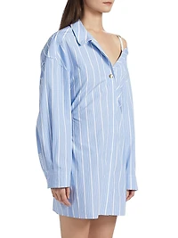 Asymmetrical Cotton Shirtdress