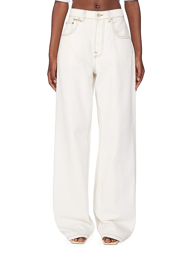 Le De-Nîmes Large Wide-Leg Jeans