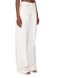Le De-Nîmes Large Wide-Leg Jeans