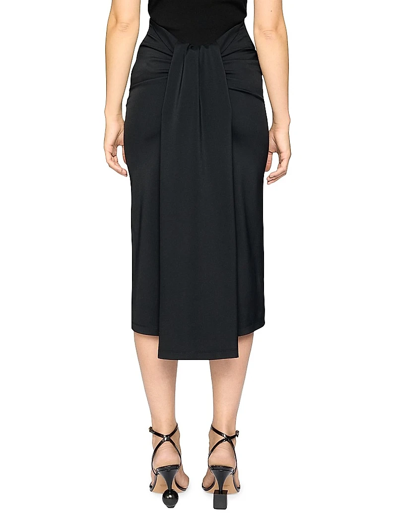 Draped Midi-Skirt