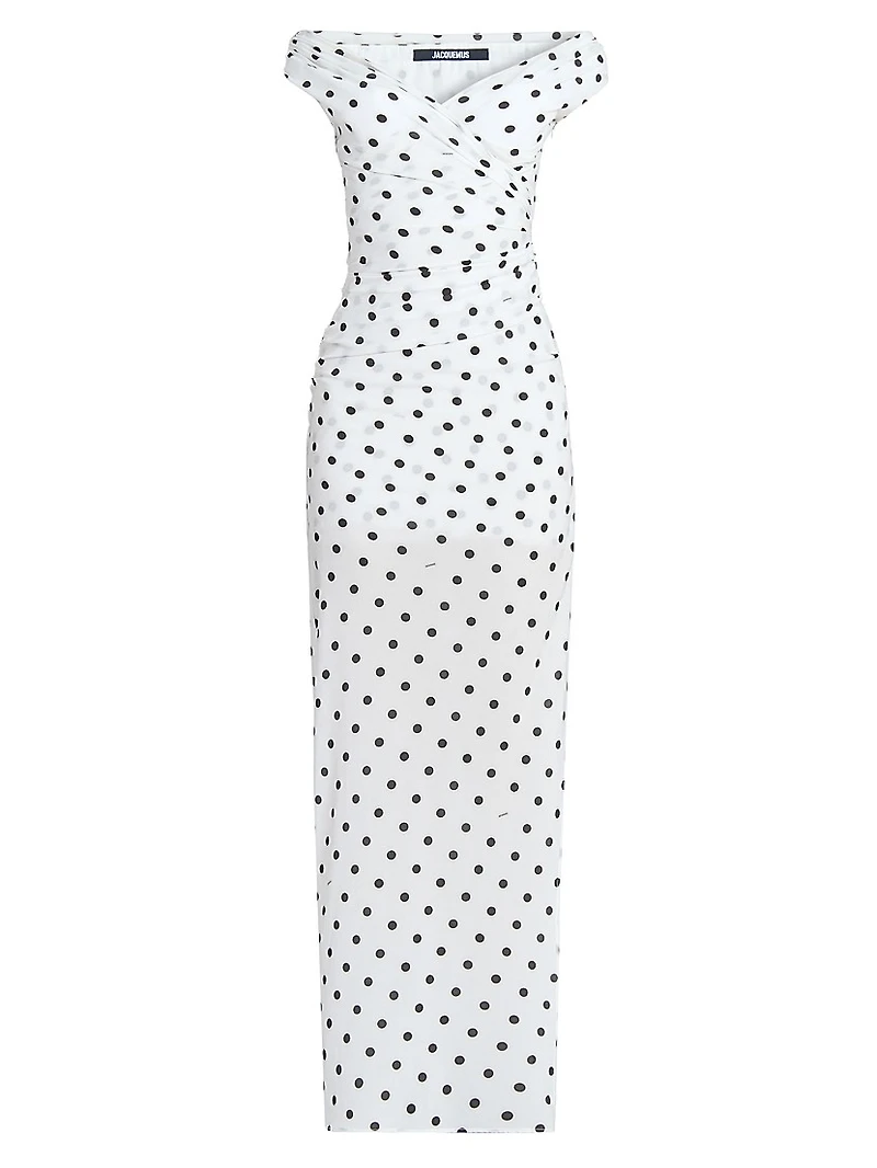 Rita Polka Dot Sheath Gown