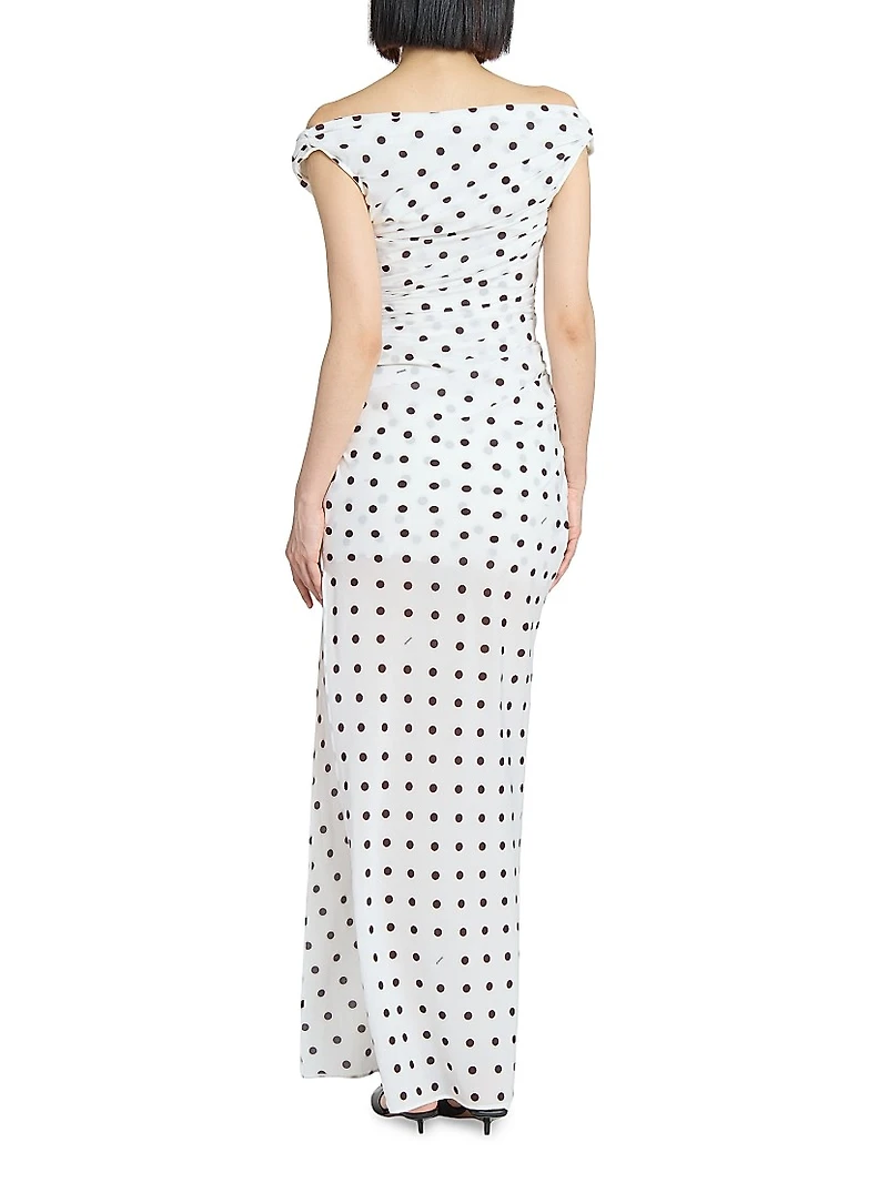 Rita Polka Dot Sheath Gown