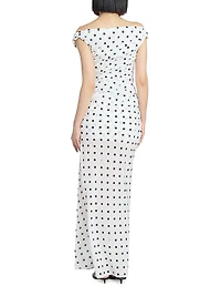 Rita Polka Dot Sheath Gown