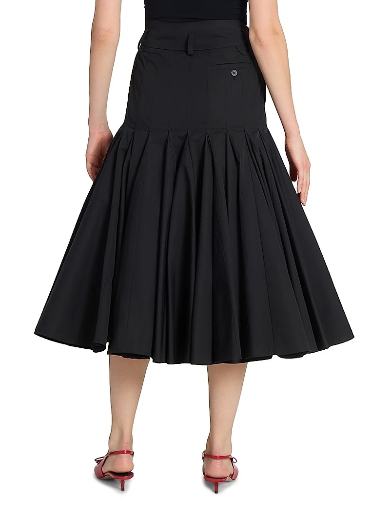Agave Drop Waist Midi-Skirt