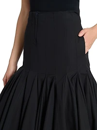 Agave Drop Waist Midi-Skirt