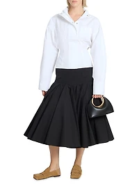 Agave Drop Waist Midi-Skirt