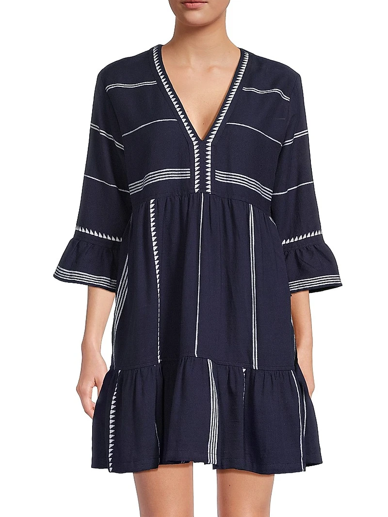 Hanna Bell-Sleeve Minidress