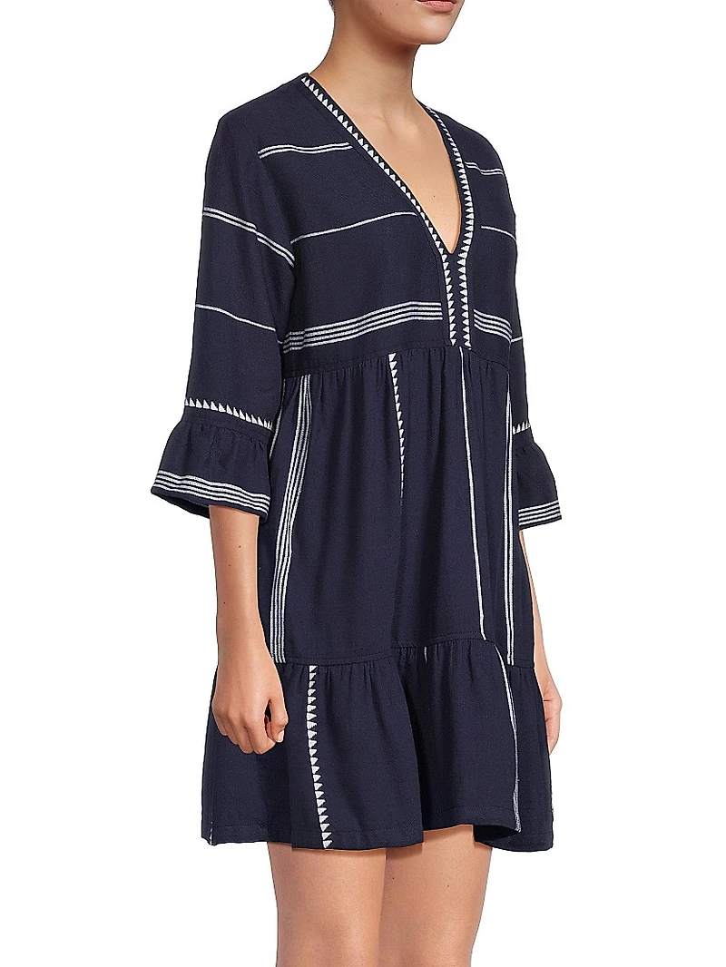 Hanna Bell-Sleeve Minidress