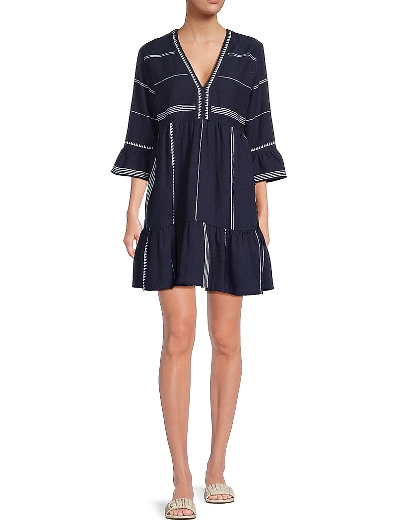 Hanna Bell-Sleeve Minidress