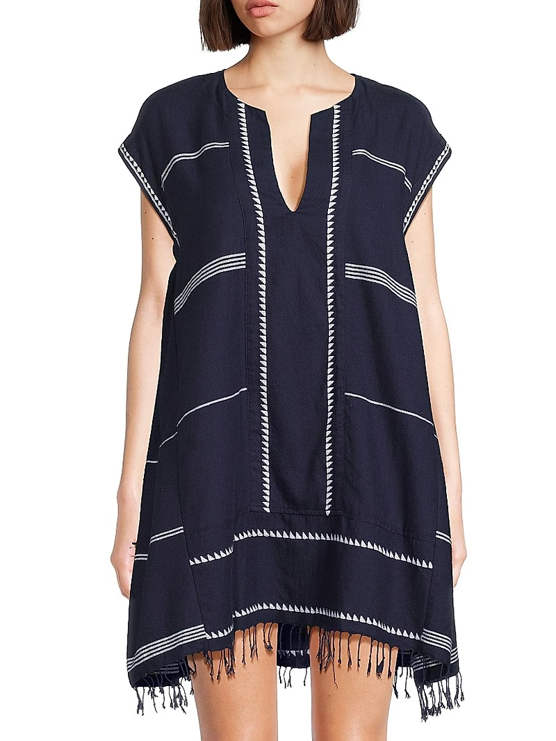 Elina Cotton V-Neck Caftan