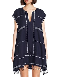 Elina Cotton V-Neck Caftan