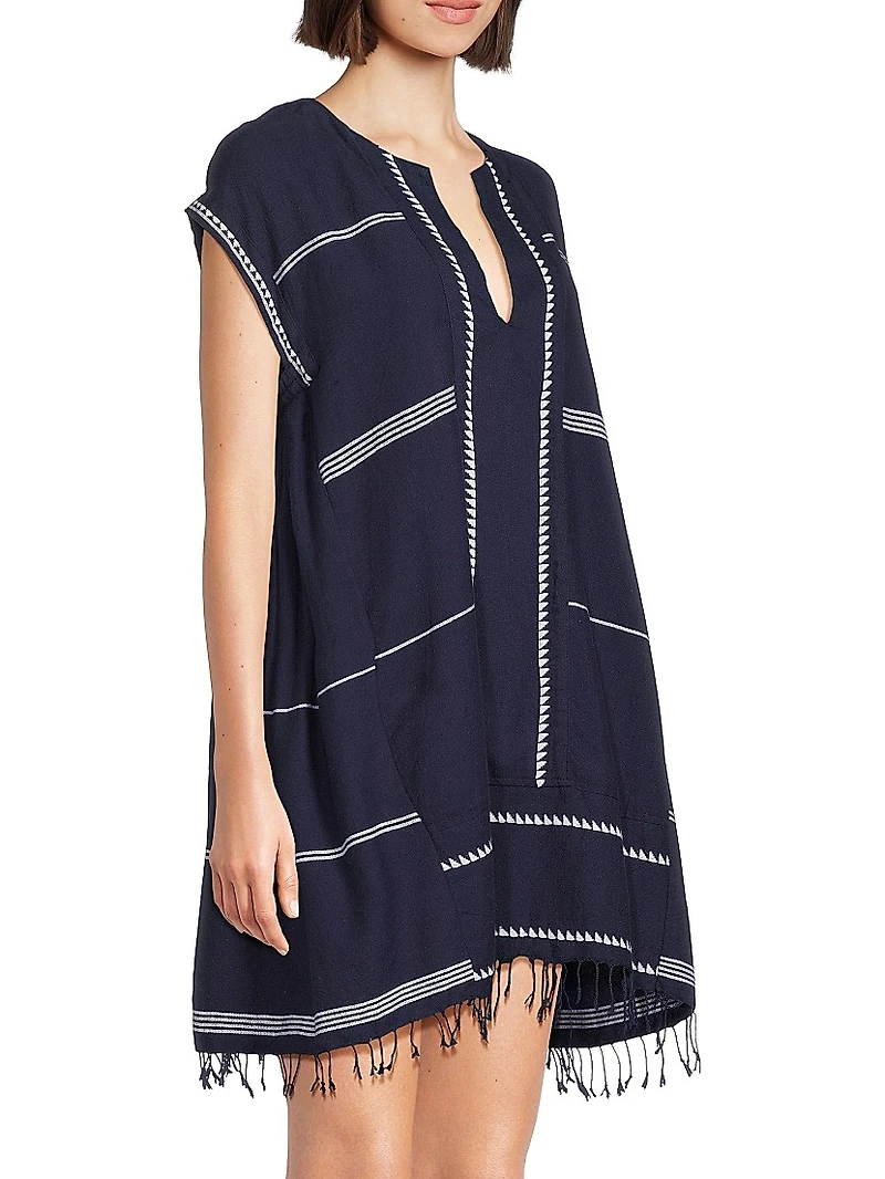 Elina Cotton V-Neck Caftan