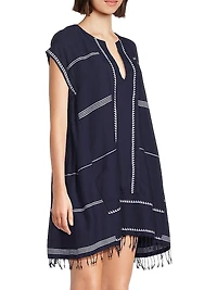 Elina Cotton V-Neck Caftan