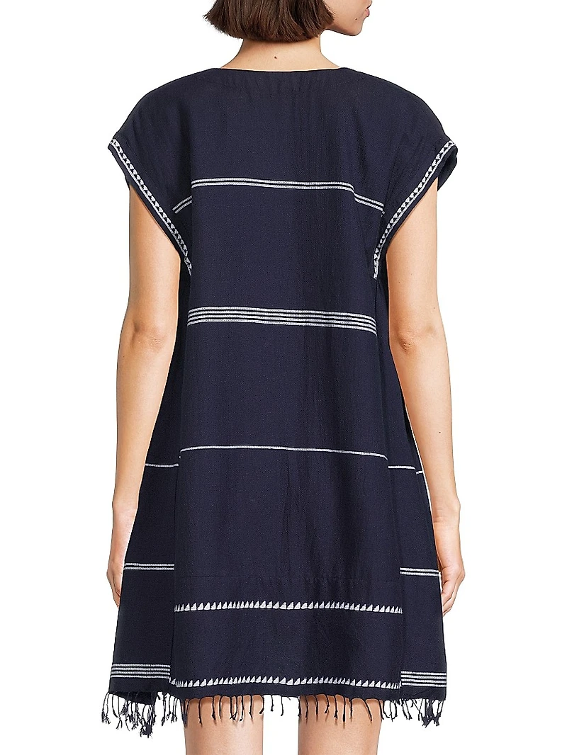 Elina Cotton V-Neck Caftan