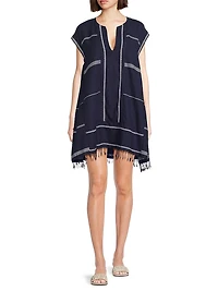 Elina Cotton V-Neck Caftan