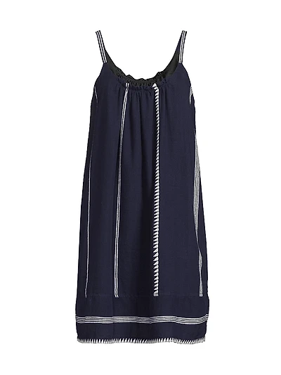 Zina Cotton Scoopneck Minidress