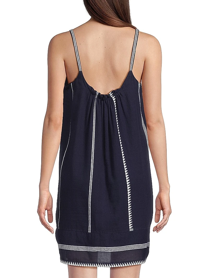 Zina Cotton Scoopneck Minidress