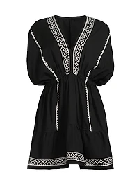 Alem Cotton V-Neck Minidress