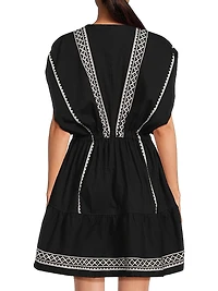 Alem Cotton V-Neck Minidress