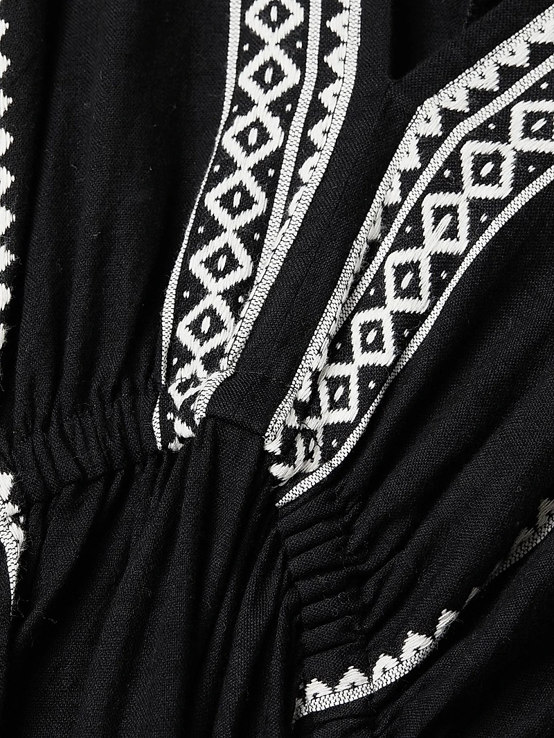 Alem Cotton V-Neck Minidress