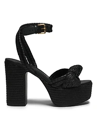 Khari 100MM Knotted Leather Platform Sandals