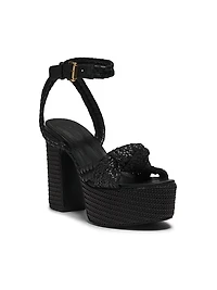 Khari 100MM Knotted Leather Platform Sandals