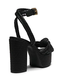 Khari 100MM Knotted Leather Platform Sandals
