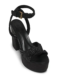 Khari 100MM Knotted Leather Platform Sandals
